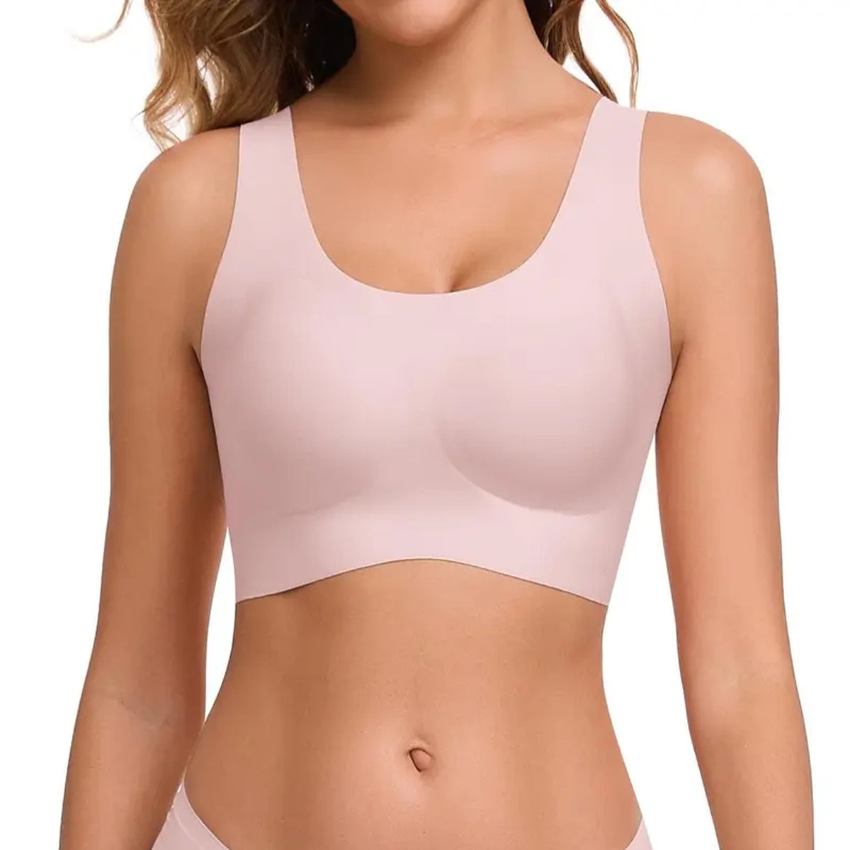 ubras Seamless Bras for Women Full Coverage Wireless Bralette Widen Straps Side Comfortable Breathable Smooth Pull On Bras Smart Size Fabric Stretchy Minimalist Basic Nude Lightweight Womenswear Soft Everyday Bra